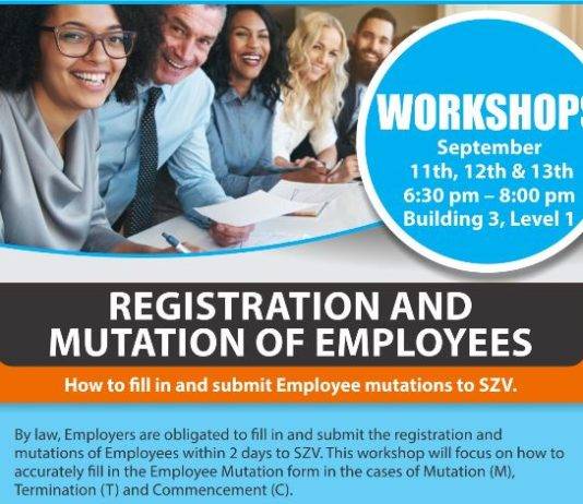 SZV TO HOST EMPLOYEE REGISTRATION WORKSHOPS FOR COMPANIES