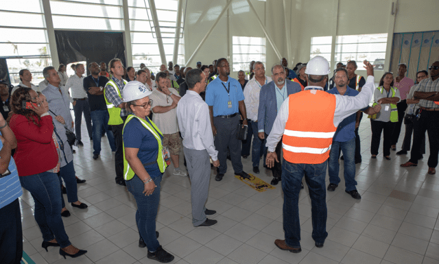 Airport Partners Tour Terminal Building for First-hand Look at Post-Irma Works