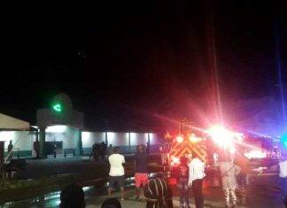 WAS LIVE VIDEO: Former Afoo Daily Extra entrance to Cape Bay on fire