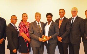 COM presents token of appreciation to Vice President of Council of State Donner
