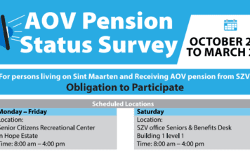 AOV PENSION STATUS SURVEY FOR RESIDENTS OF DUTCH SINT MAARTEN