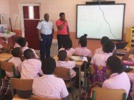 CPO Josepha give presentation at the Seventh-day Adventist school and starts TAPS program at the St.Maarten Academy