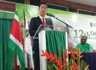 LEE SPEAKS AT NATIONAL HEALTH CARE FINANCING CONFERENCE IN SURINAME