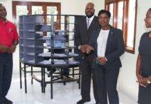 Prime Minister Romeo Marlin visits Postal Services Sint Maarten new location at former Civil Registry Building
