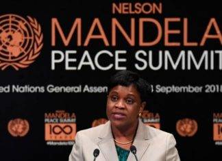 Prime Minister Romeo Marlin speaks at Nelson Mandela Peace Summit in New York