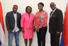 Curacao Parliamentarian Marilyn C Moses pays courtesy visit to Prime Minister Romeo-Marlin