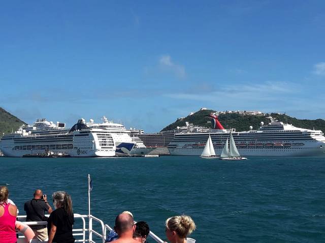 Cruise ships in port