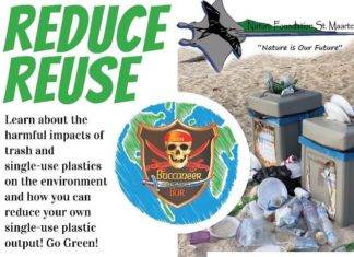 Nature Foundation St Maarten Organizes Reduce and Reuse night at Buccaneers Beach Bar on Sunday the 4th of November at 8pm