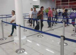 Arrivals Pavilion section open to passengers