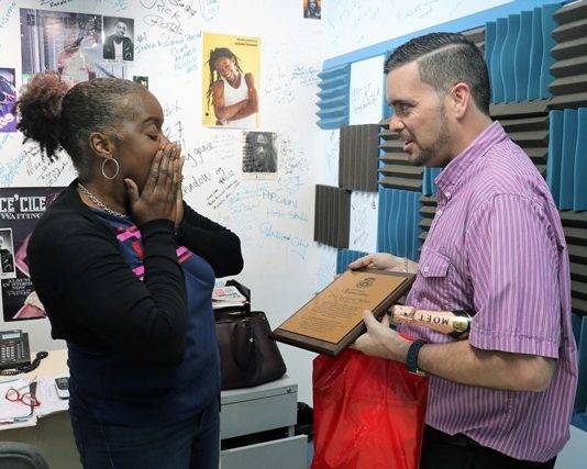 Minister’s surprise presentation to First Lady of Radio