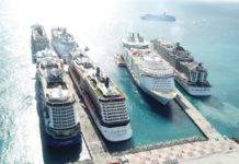 Boxing Day Busiest Cruise Ship Day for 2018. Seven ships and Approx. 36,800 Passengers/Crew