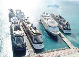 Boxing Day Busiest Cruise Ship Day for 2018. Seven ships and Approx. 36,800 Passengers/Crew