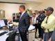 Kadaster Robert Boekhold, Lieveld, Kadaster display new software during Finance Minister’s visit