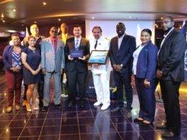 MSC Magnifica Host Plaque Exchange in Second Cruise Ship Inaugural Call for the New Year
