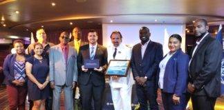 MSC Magnifica Host Plaque Exchange in Second Cruise Ship Inaugural Call for the New Year