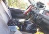Concrete blocks damages bus in hit and run