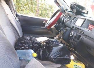 Concrete blocks damages bus in hit and run