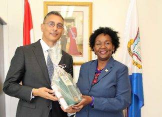 Consul General of Suriname on working visit to St. Maarten “pays a courtesy visit to Finance Minister.”
