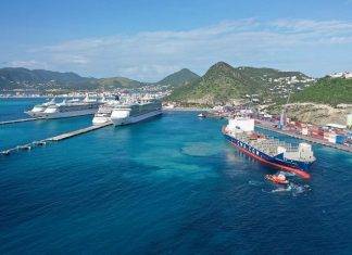 Port St. Maarten welcomes largest CMA CGM Cargo Vessel Fort Fleur d’Épée