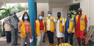 Sint Maarten Lions Club donate food baskets to the seniors in Belvedere for Thanksgiving