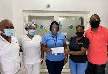 Rotary Club of St. Martin Sunset Donates to Nurses at MHF