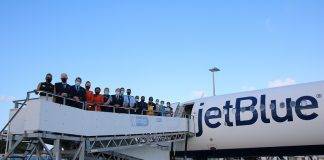 St. Maarten welcomes JetBlue inaugural flight from Newark, New Jersey