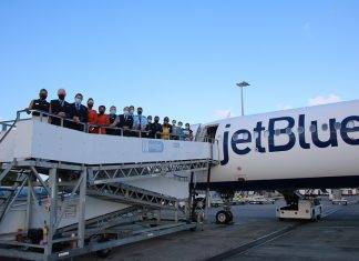 St. Maarten welcomes JetBlue inaugural flight from Newark, New Jersey