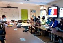 Prime Minister Silveria E. Jacobs meets Préfet Délégué Serge Gouteyron to discuss synchronizing measures to safeguard public health