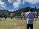 Minister Samuel delivers the game two opening pitch