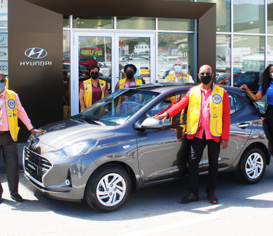St. Maarten Lions Club Hosts Fundraising Raffle of Hyundai Grandi10, Sponsored In-Part by Motorworld