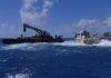 Tugboat sank near Point Blanche