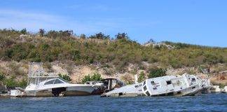 Simpson Bay Lagoon Cleanup Project starts, App. 120 shipwrecks to be removed from the lagoon