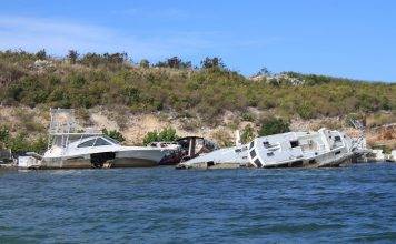 Simpson Bay Lagoon Cleanup Project starts, App. 120 shipwrecks to be removed from the lagoon