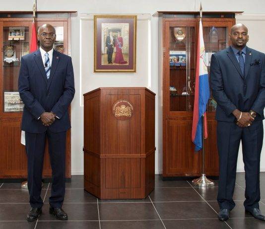 Mr. Omar Ottley as Minister of Public Health , Social Development and Labour