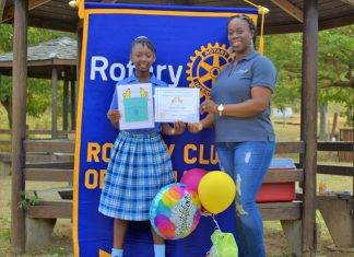Rotary Sunset Celebrates DéSjaniah Lake as Butterfly Story Winner