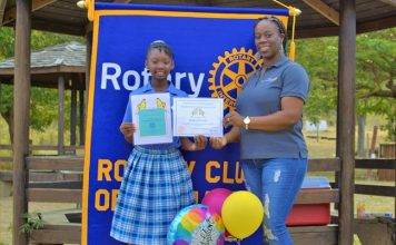 Rotary Sunset Celebrates DéSjaniah Lake as Butterfly Story Winner