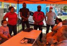 MP Buncamper meets with W. Nisbeth Road vendors.