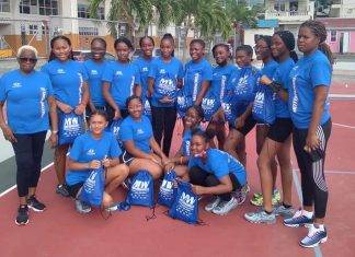 Sint Maarten Netball U-16 National participating in Netball Goodwill Invitational in Dominica
