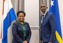 Minister of Justice Anna E. Richardson makes first work visit to Curaçao