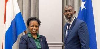 Minister of Justice Anna E. Richardson makes first work visit to Curaçao
