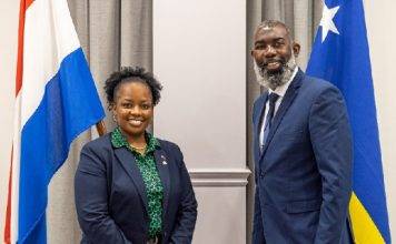 Minister of Justice Anna E. Richardson makes first work visit to Curaçao