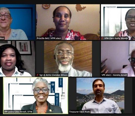 Philipsburg Toastmasters Club introduces its new Executive Board for 2021/2022