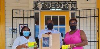 RM Productions donates masks and hand sanitizing dispensers to all elementary public schools.
