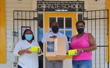RM Productions donates masks and hand sanitizing dispensers to all elementary public schools.