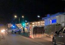 Traffic accident on welfare road across police station Simpson Bay