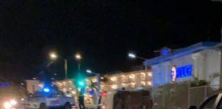 Traffic accident on welfare road across police station Simpson Bay