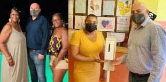 US visitors, Wever donate hand sanitizing unit to Creative Learning Afternoon School