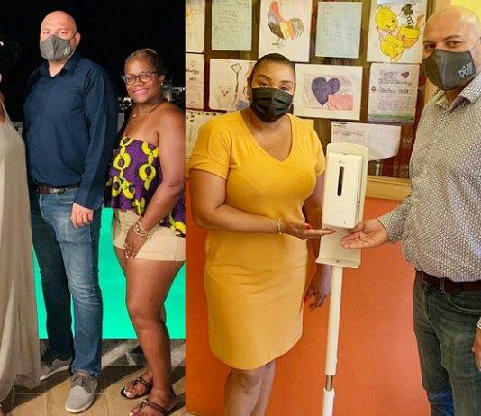 US visitors, Wever donate hand sanitizing unit to Creative Learning Afternoon School