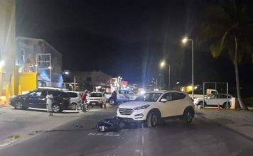 Another scooter rider struck and injured again the Nisbeth road last evening.