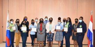 Minister of Justice Anna E. Richardson hosts Justice Sector Essay Contest Winner Ceremony
